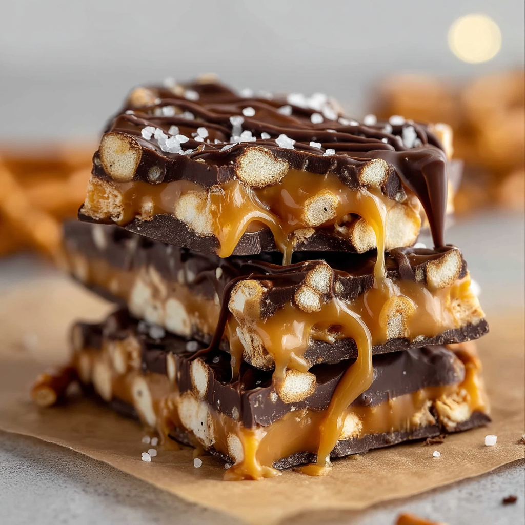 Salted Caramel Pretzel Bark