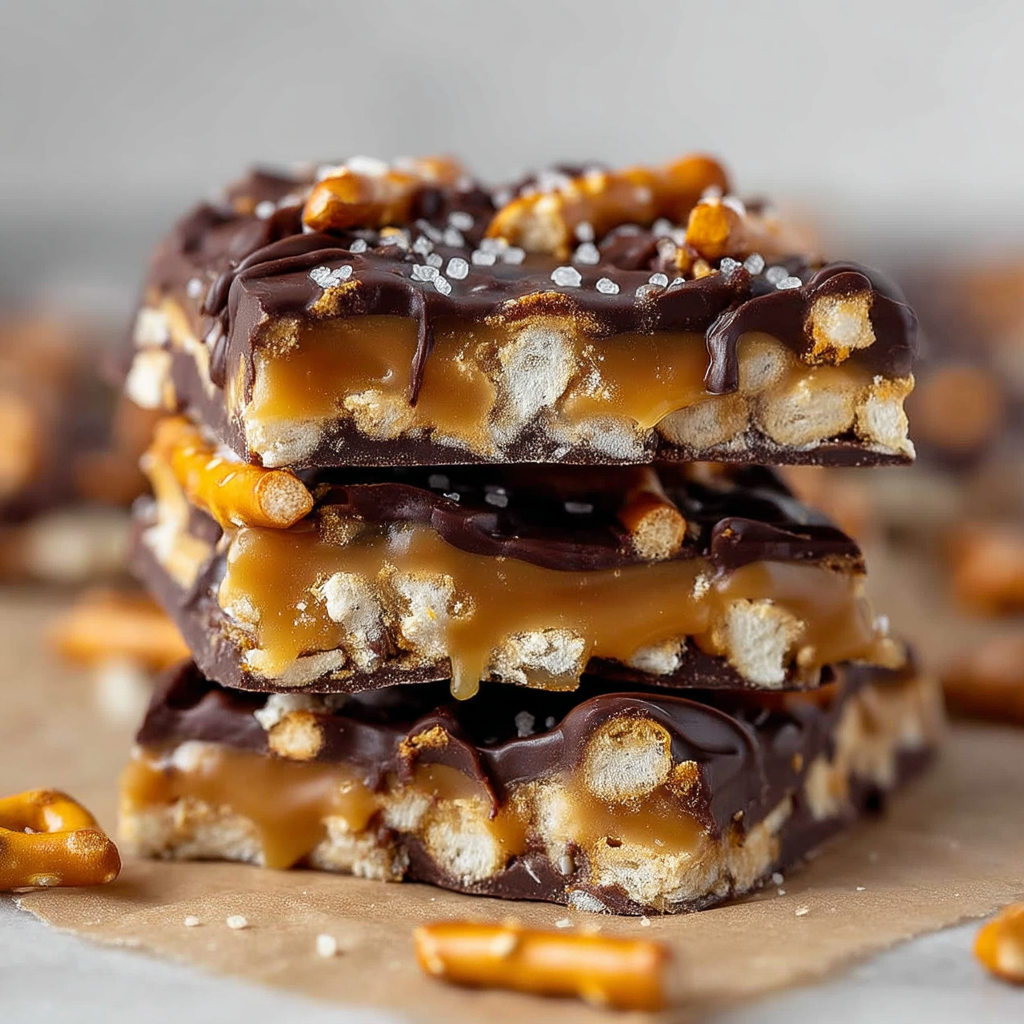 Salted Caramel Pretzel Bark