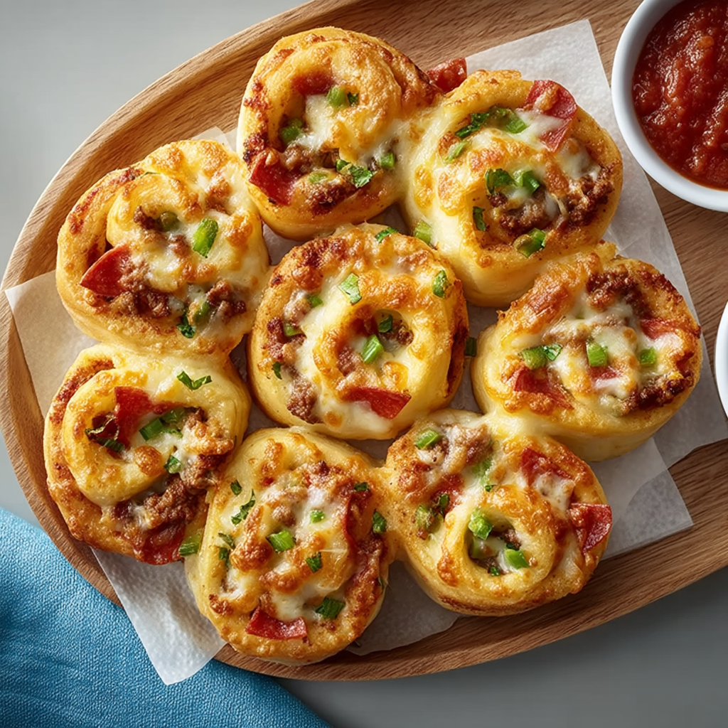 Loaded Pull Apart Pizza Rolls