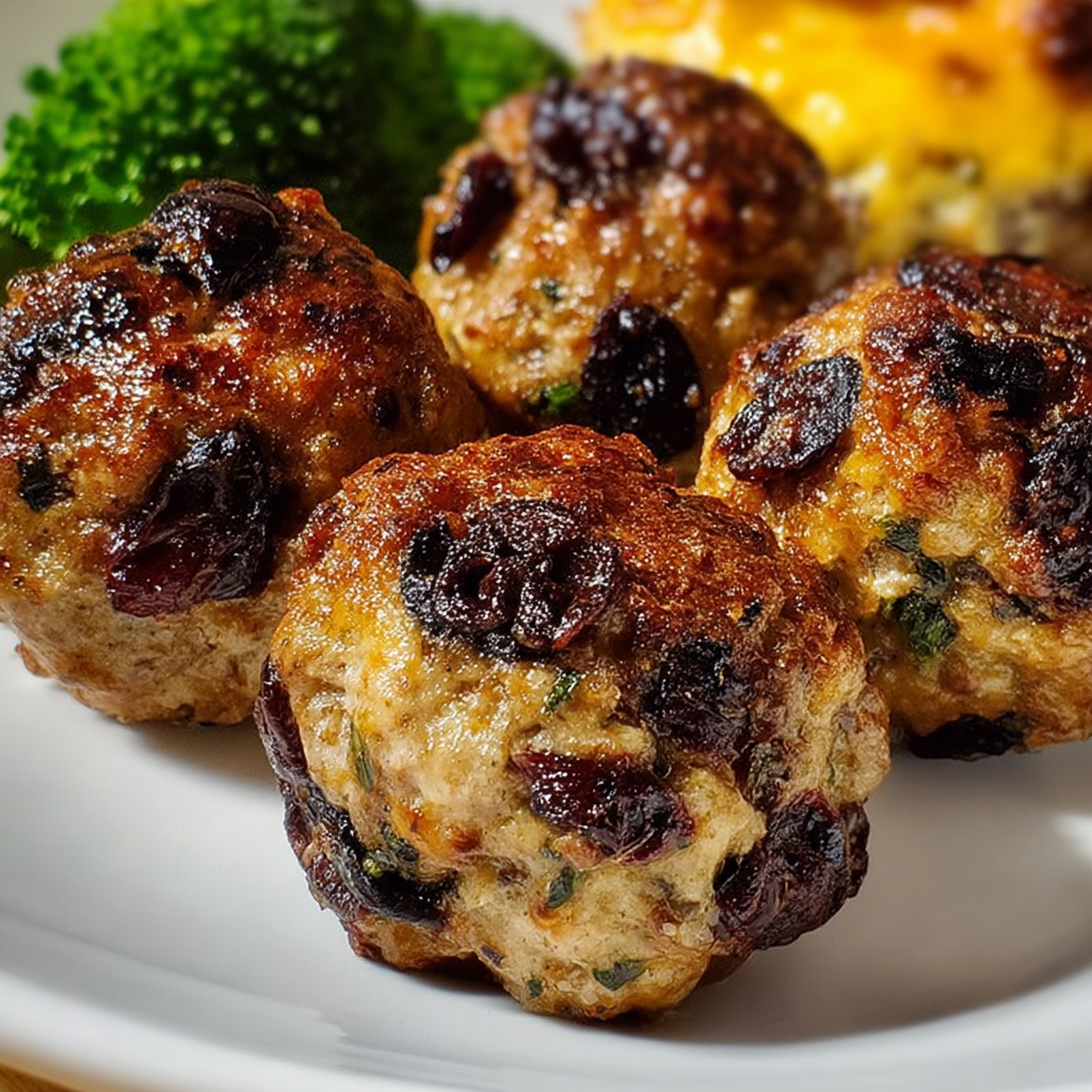 Cranberry Turkey Stuffing Balls