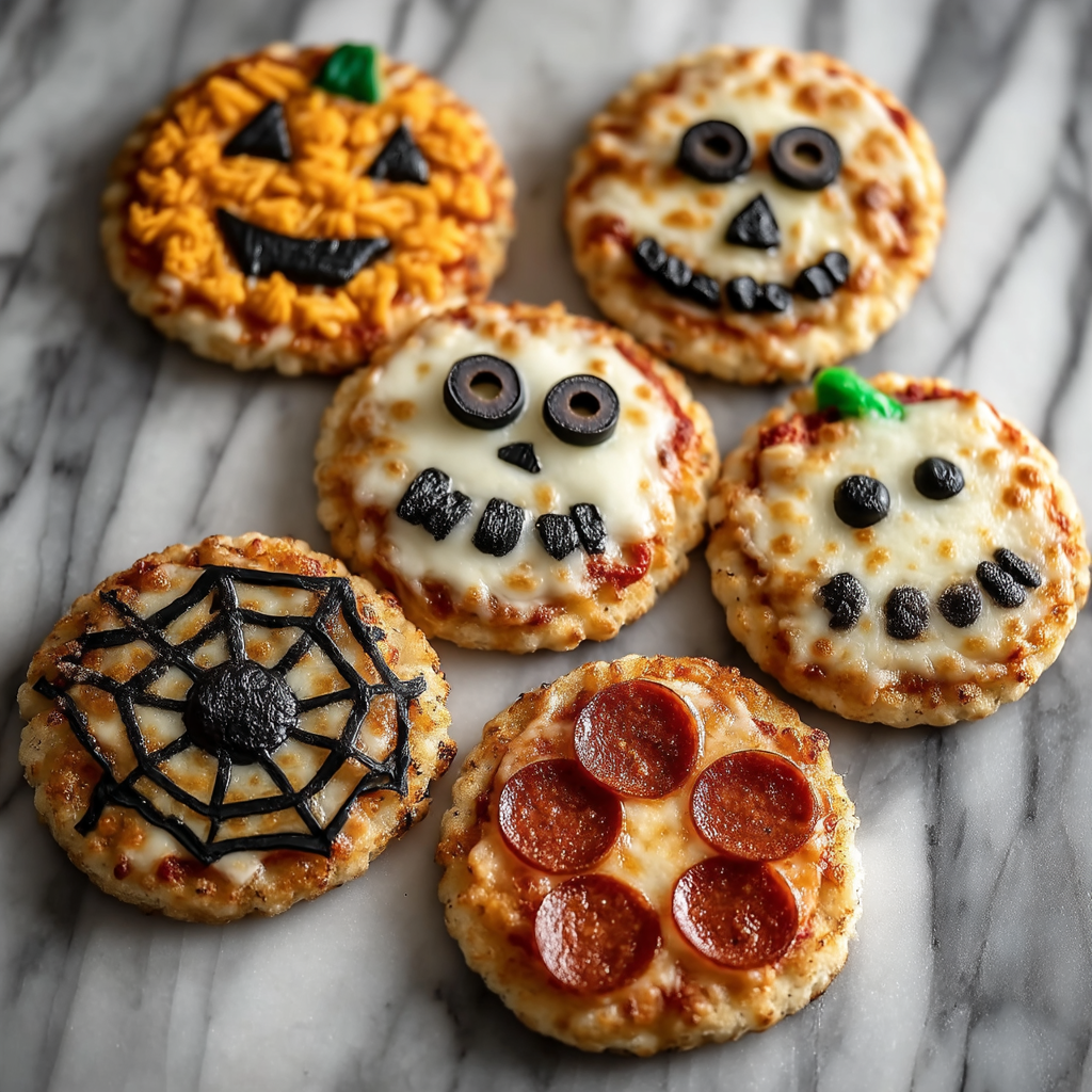 Mini Halloween Pizzas