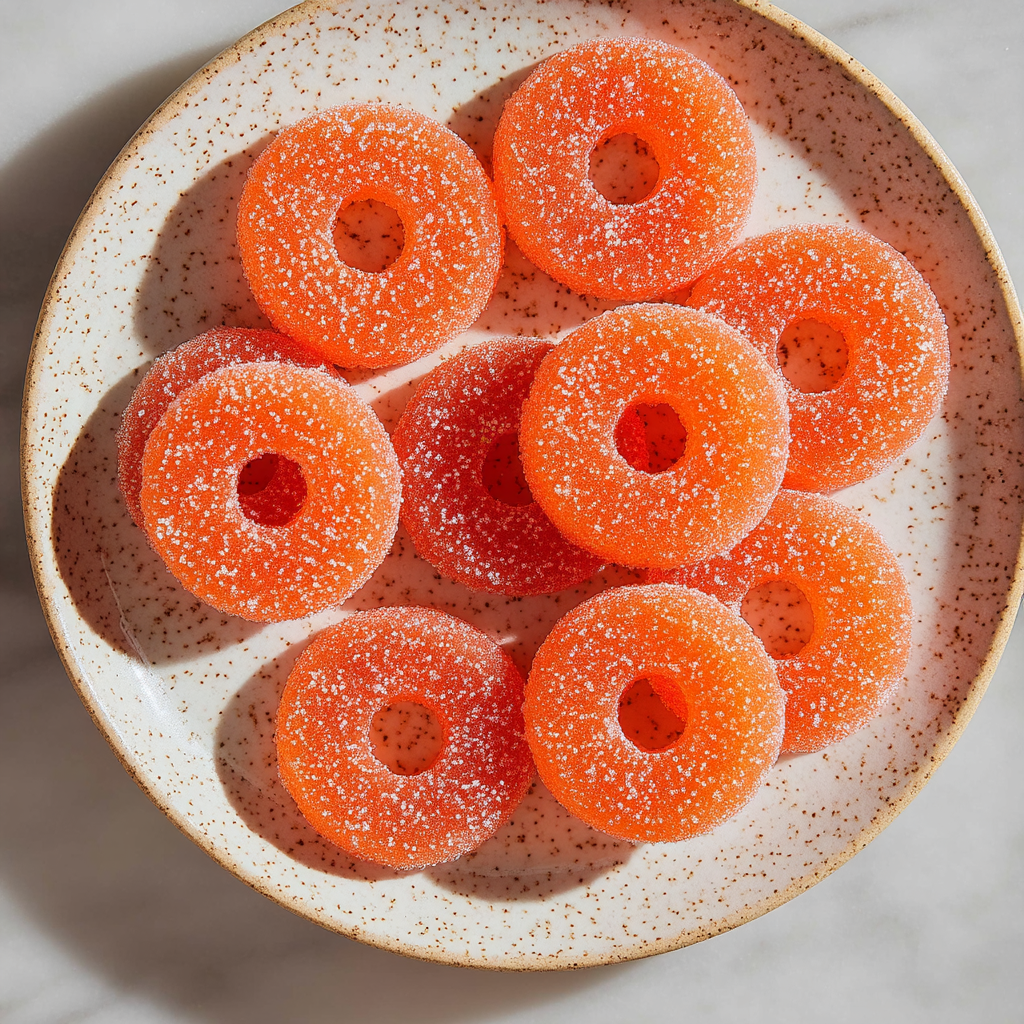 Homemade Peach Ring Gummies {real fruit}