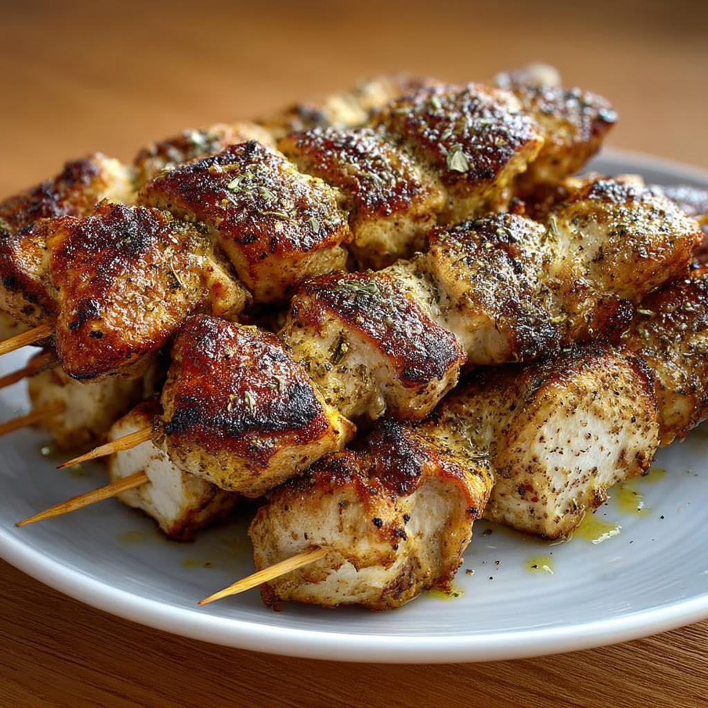 Lemon Pepper Chicken Skewers