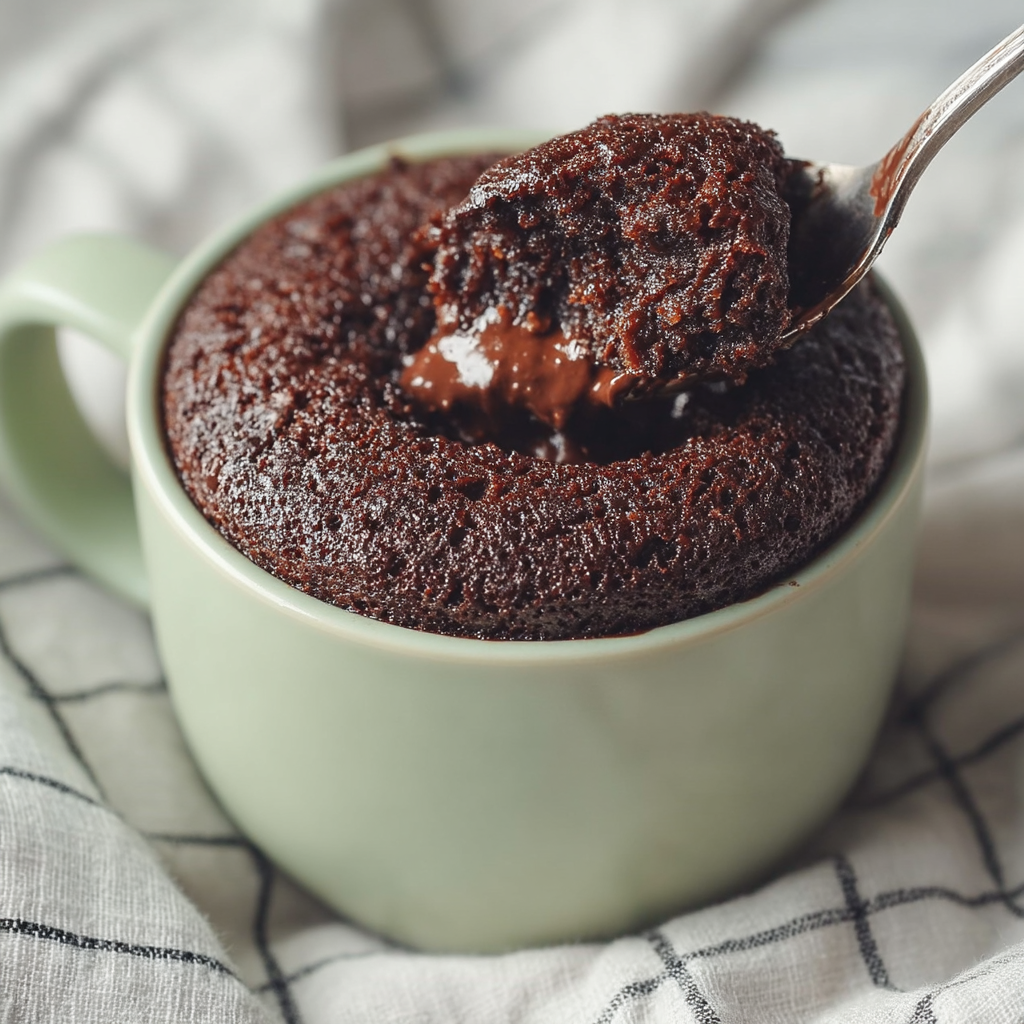 1 Minute Gooey Chocolate Cake