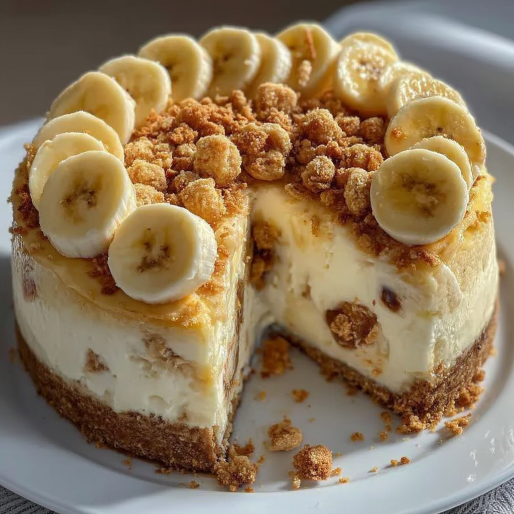 Banana Pudding Crunch Cheesecake