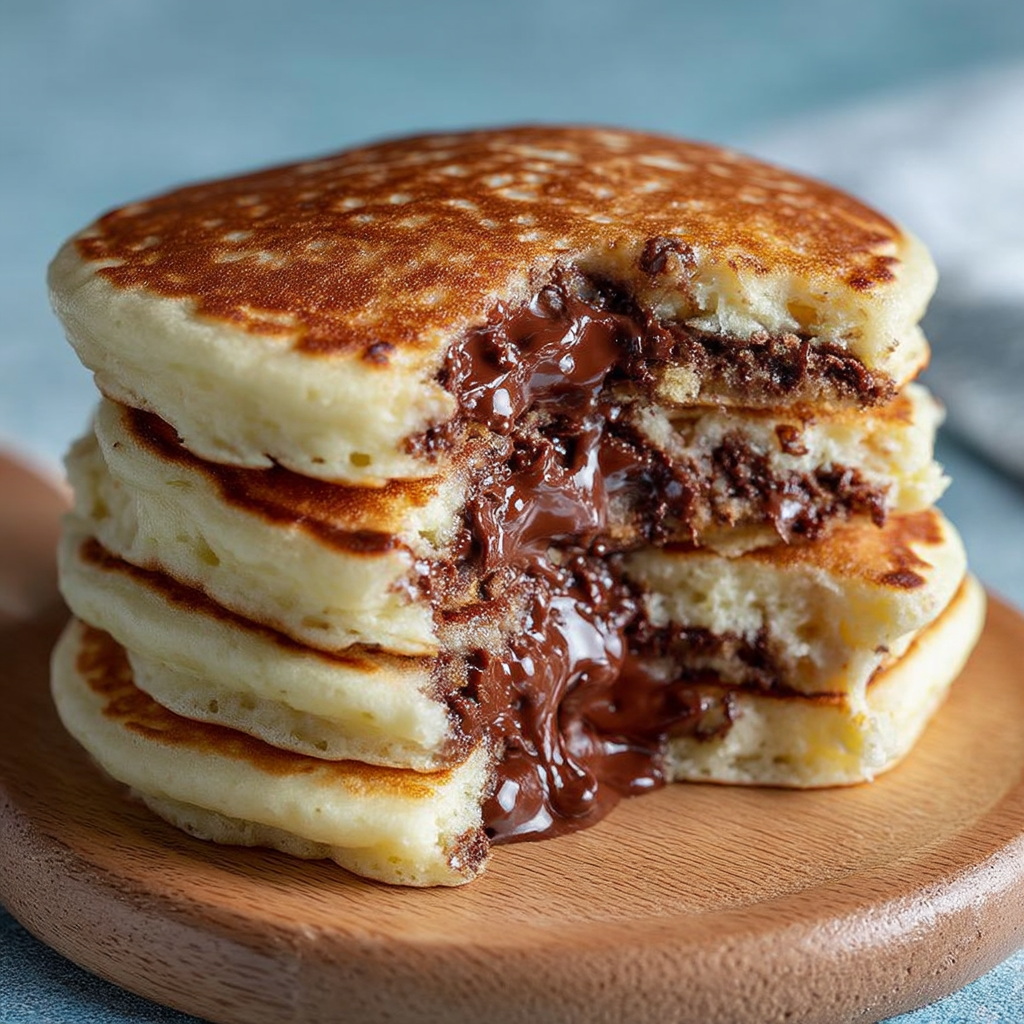 Nutella Stuffed Pancakes