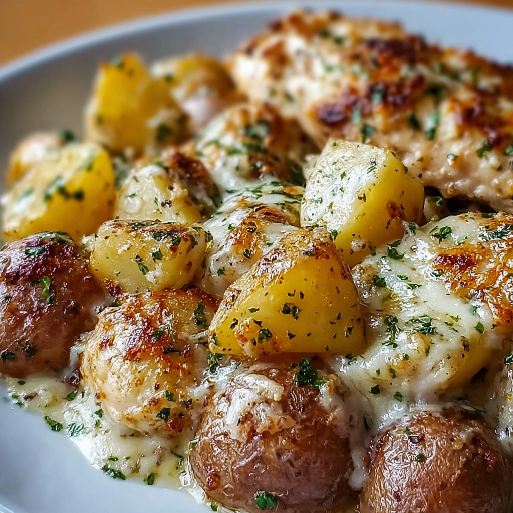 Garlic Parmesan Crockpot Chicken and Potatoes_01