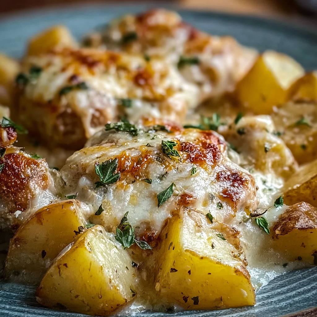 Garlic Parmesan Crockpot Chicken and Potatoes_03