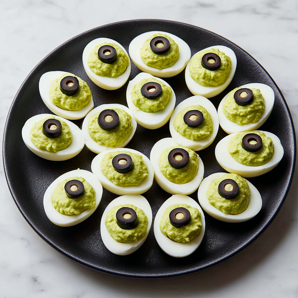 Creepy Deviled Eggs for Halloween
