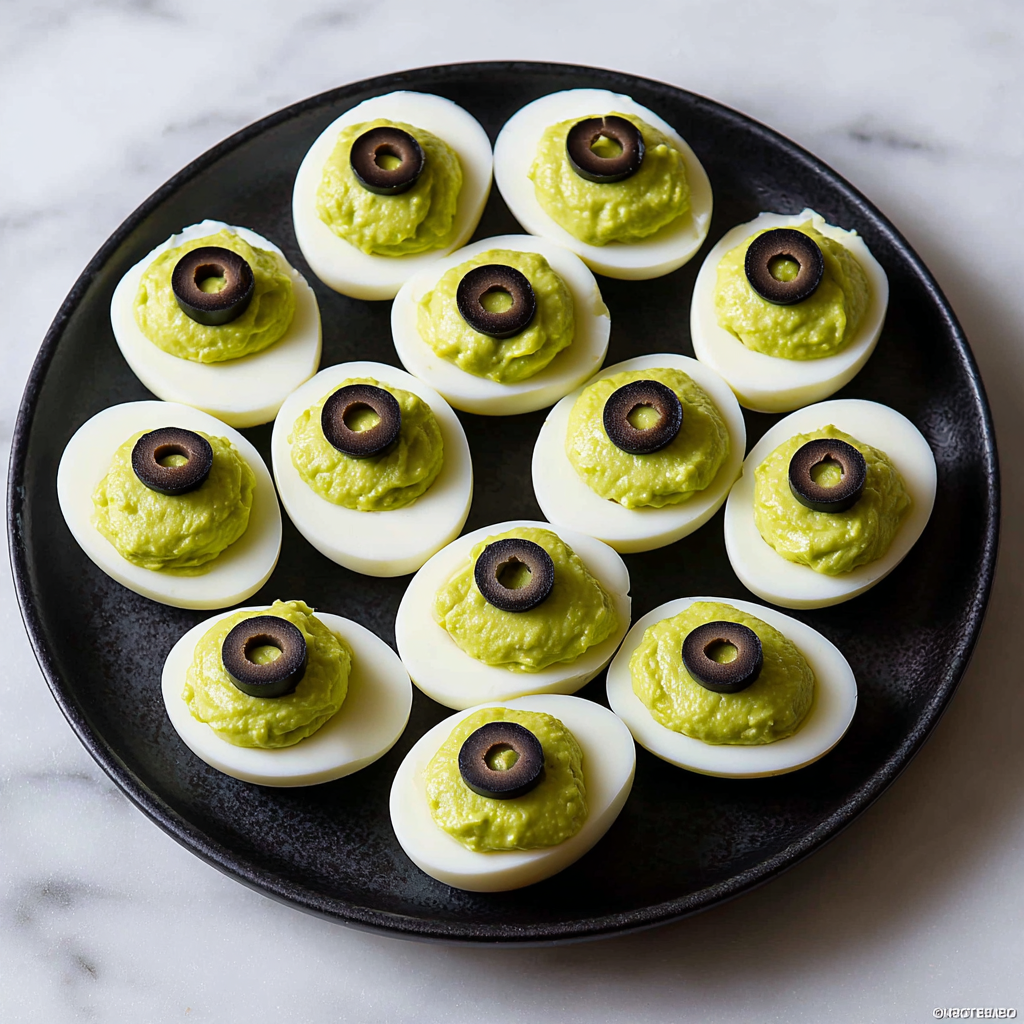 Creepy Deviled Eggs for Halloween