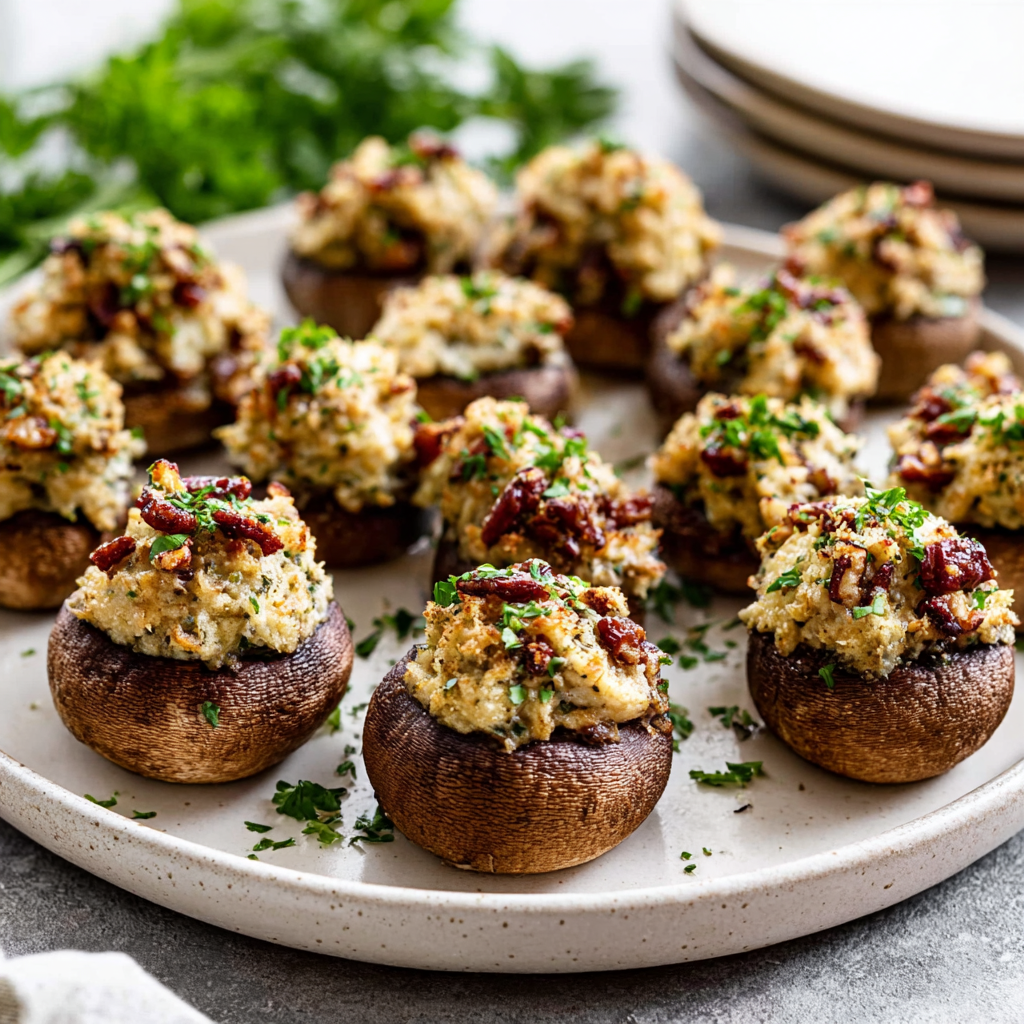 Garlic Stuffed Mushrooms