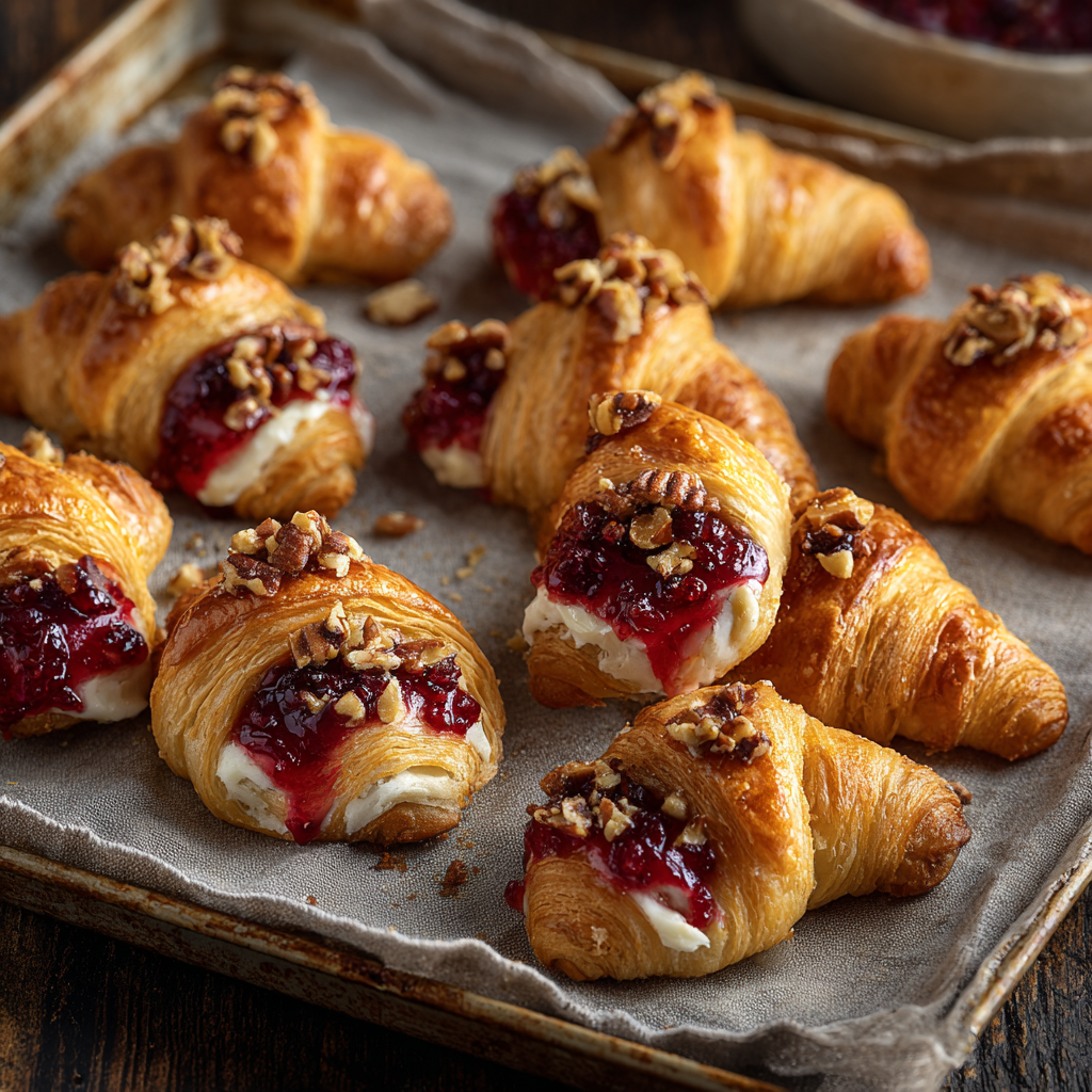 Cranberry Cream Cheese Crescent Bites