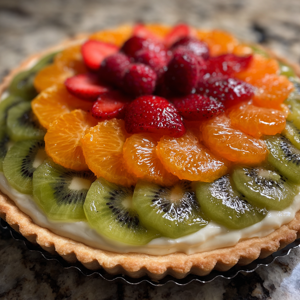 Fresh Fruit Tart with Vanilla Mascarpone Cream
