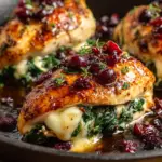 Cranberry & Spinach Stuffed Chicken Breasts with Brie