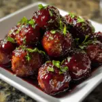 Turkey Meatballs with Cranberry Glaze