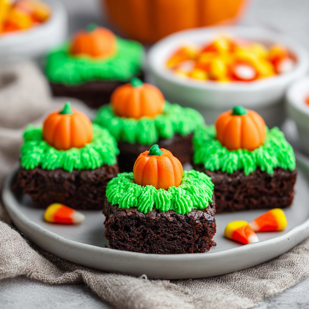 Pumpkin Patch Brownie Bites