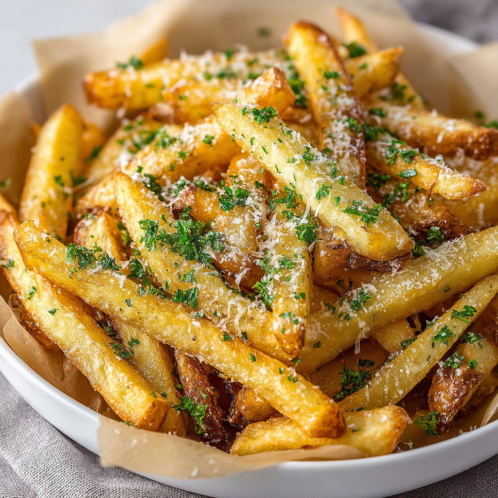 Crispy Garlic Parmesan French Fries