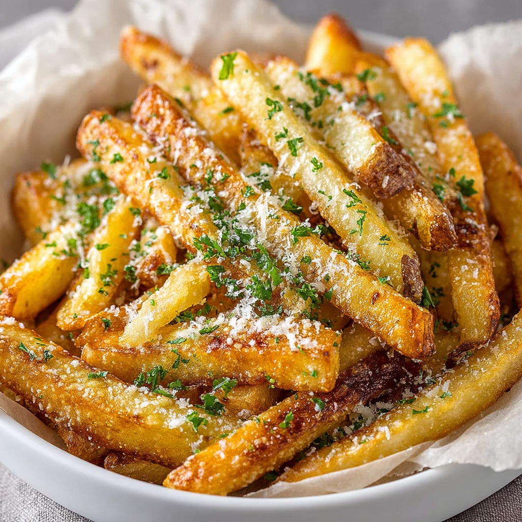 Crispy Garlic Parmesan French Fries