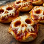 Halloween Pizza Skulls