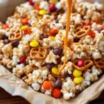 Halloween Snack Mix with Peanut Butter Caramel