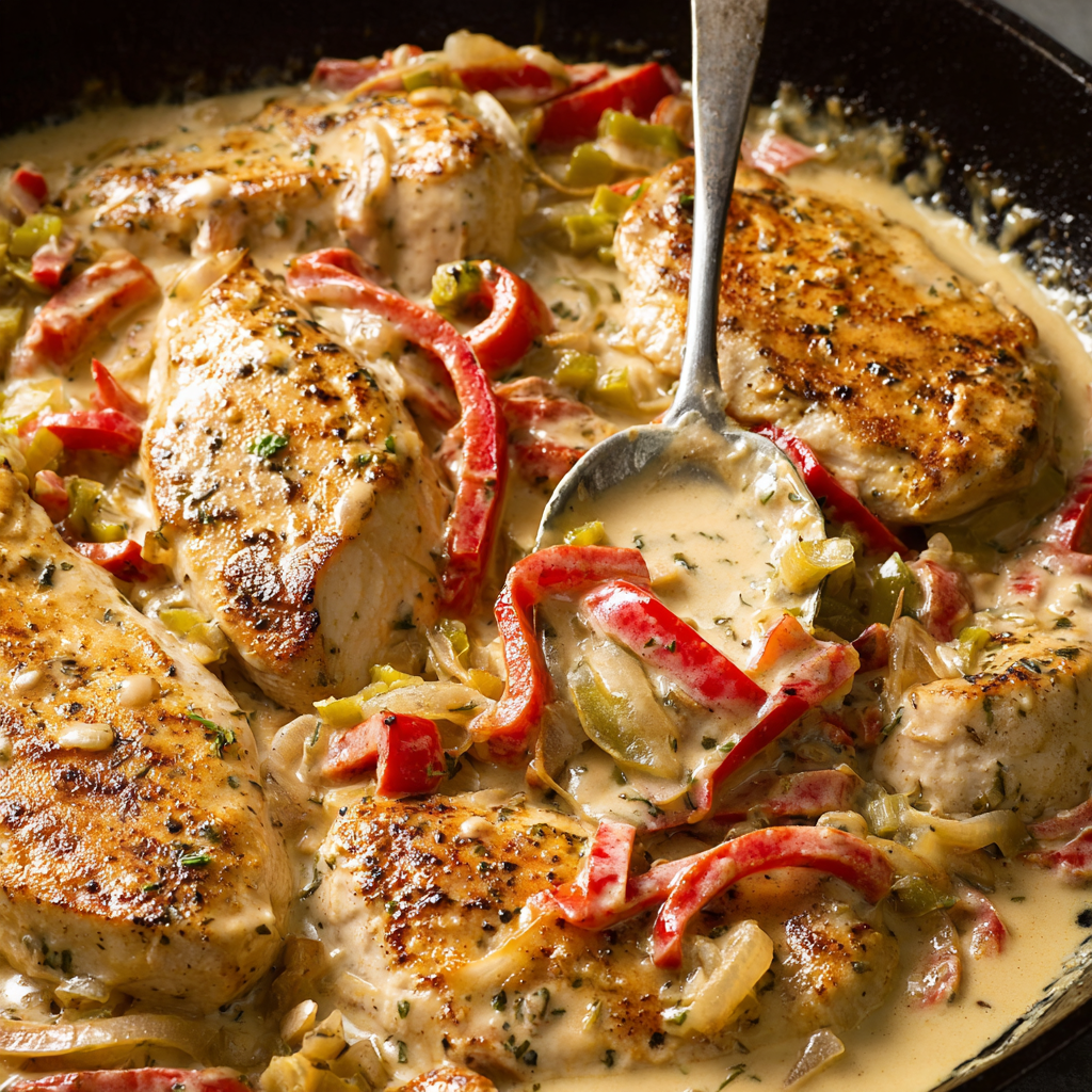 Creamy Pepperoncini Chicken Skillet