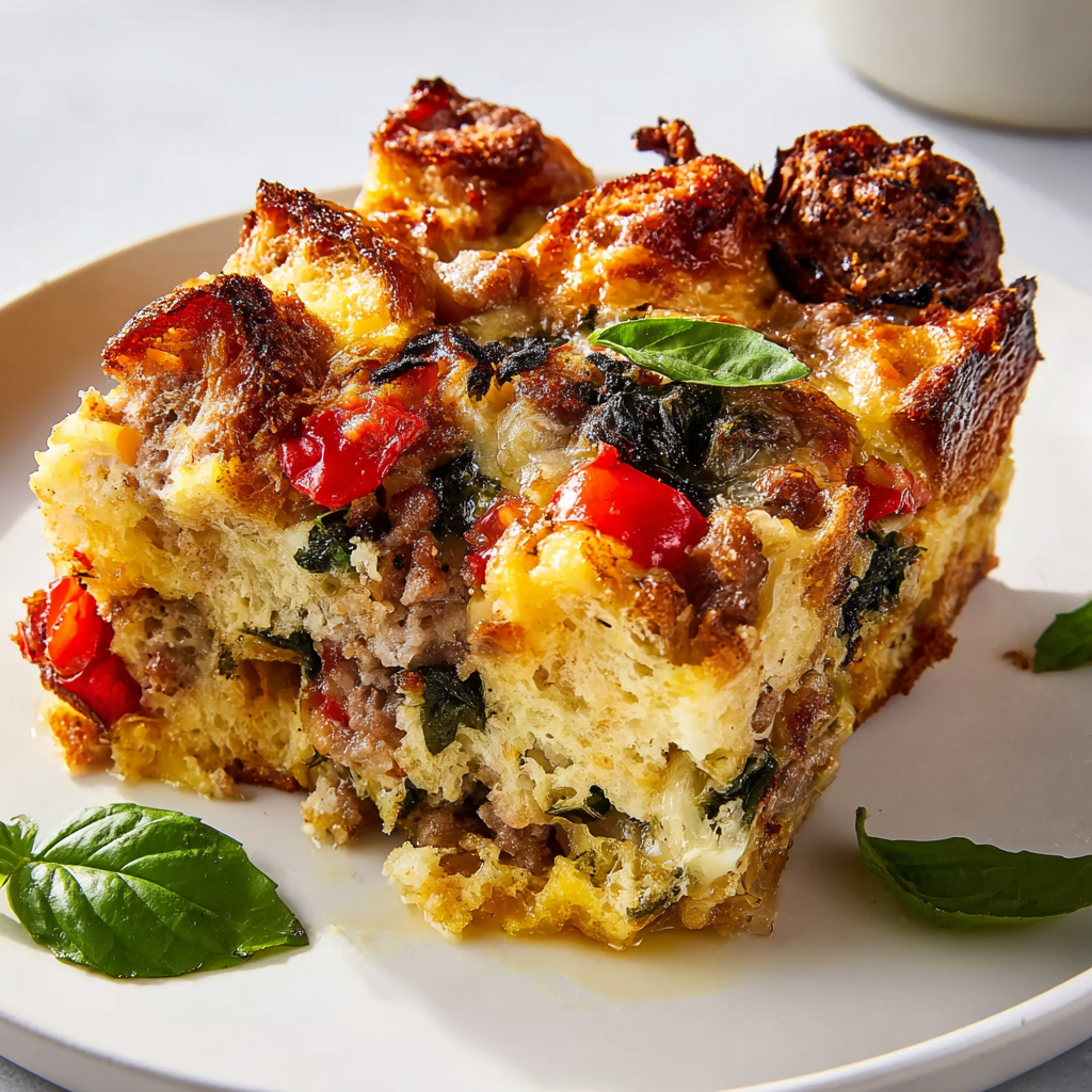 Make-Ahead Italian Breakfast Strata