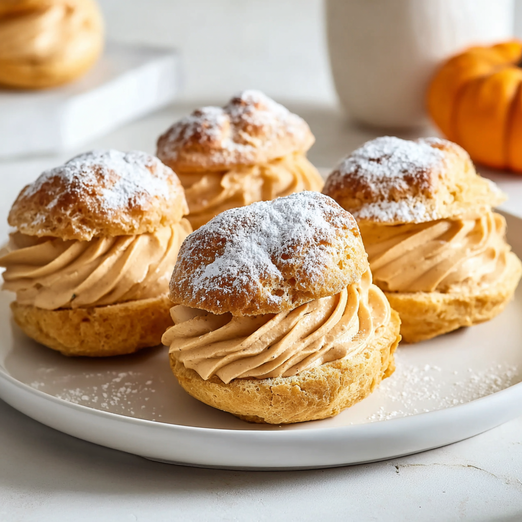 Maple Pumpkin Cream Puff Bites