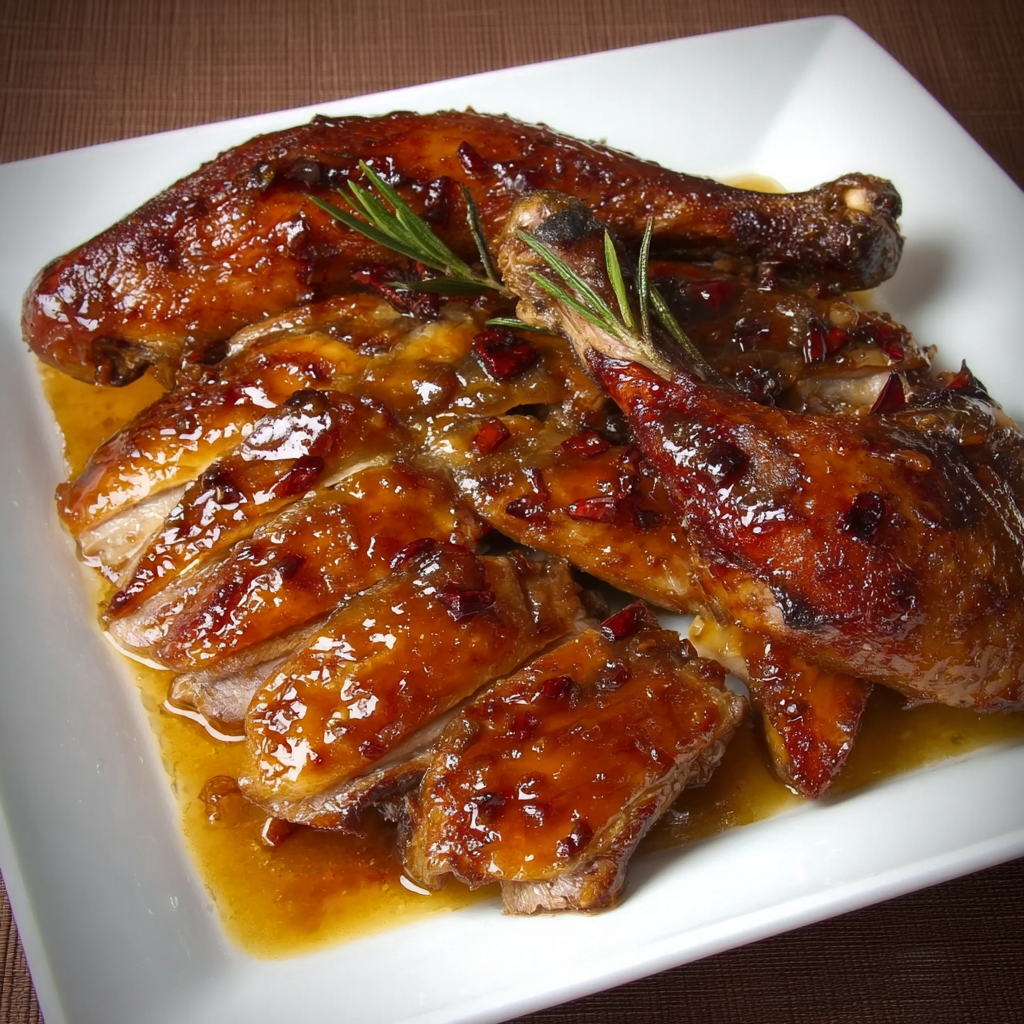 Easy Plum and Ginger Roasted Duck Recipe