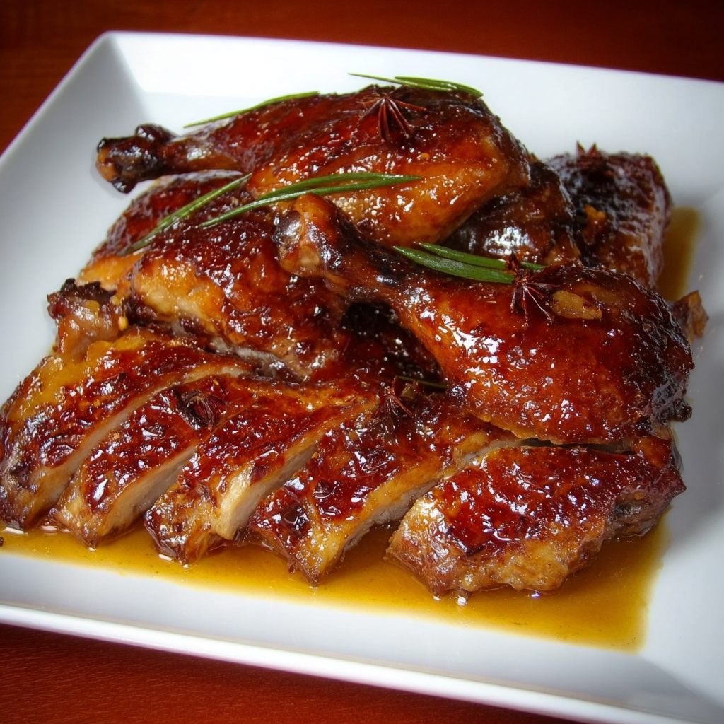 Easy Plum and Ginger Roasted Duck Recipe