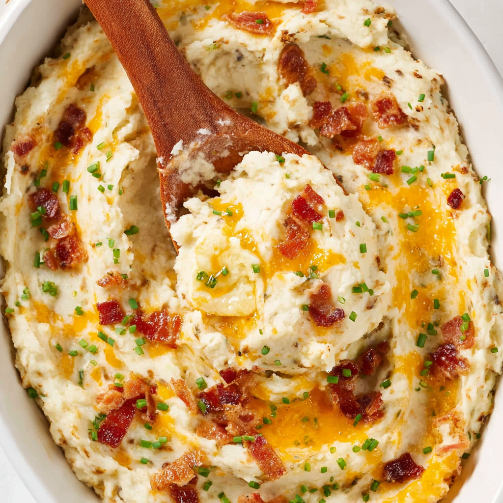 Slow Cooker Loaded Mashed Potatoes Recipe
