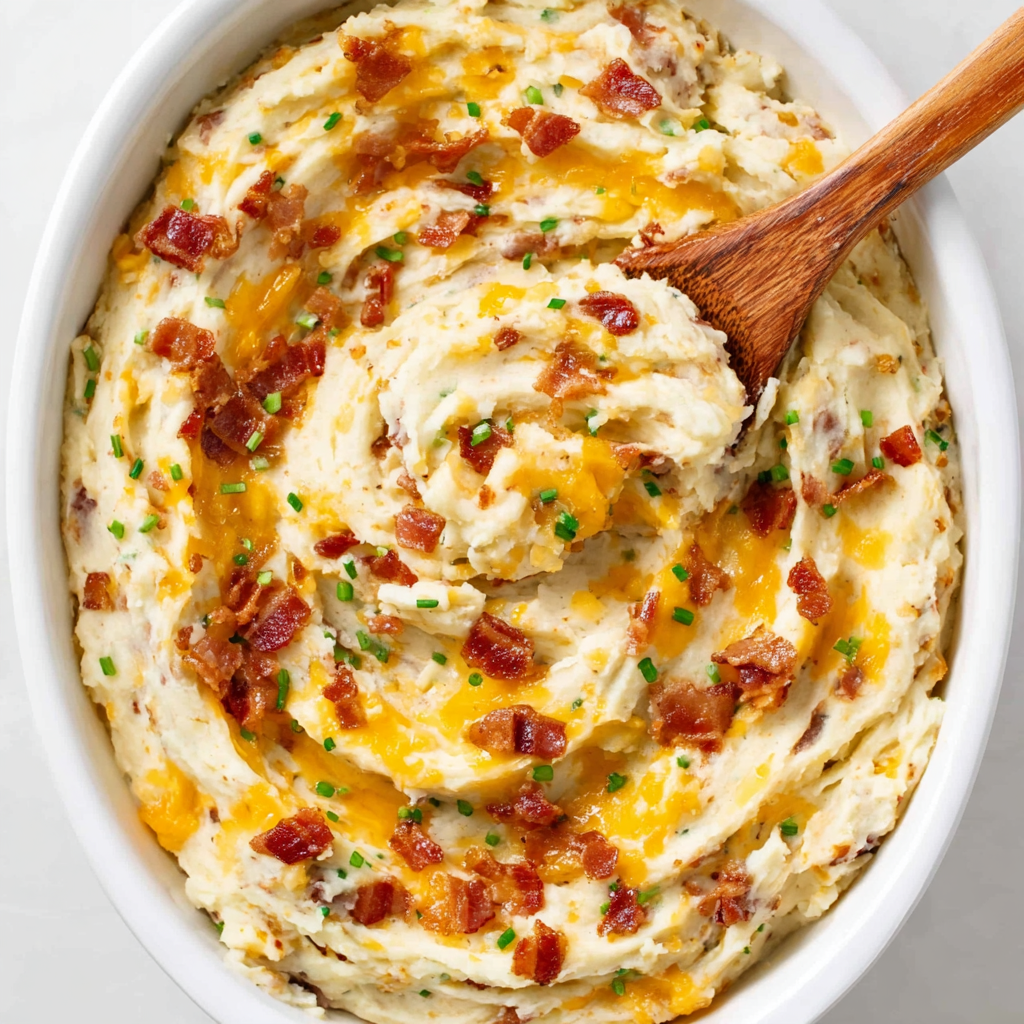 Slow Cooker Loaded Mashed Potatoes Recipe
