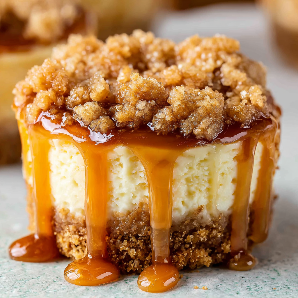 Mini Caramel Apple Cheesecakes