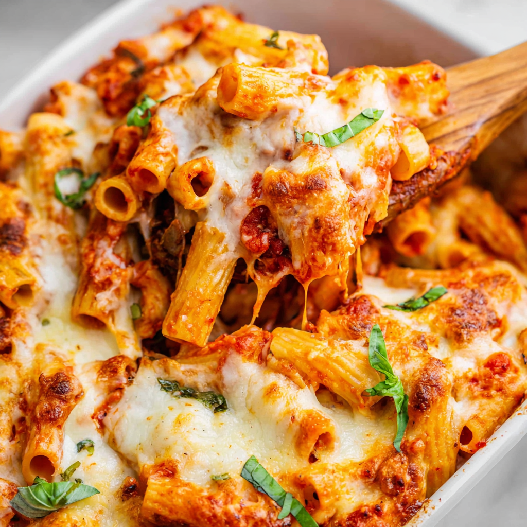Chicken Parmesan Baked Ziti
