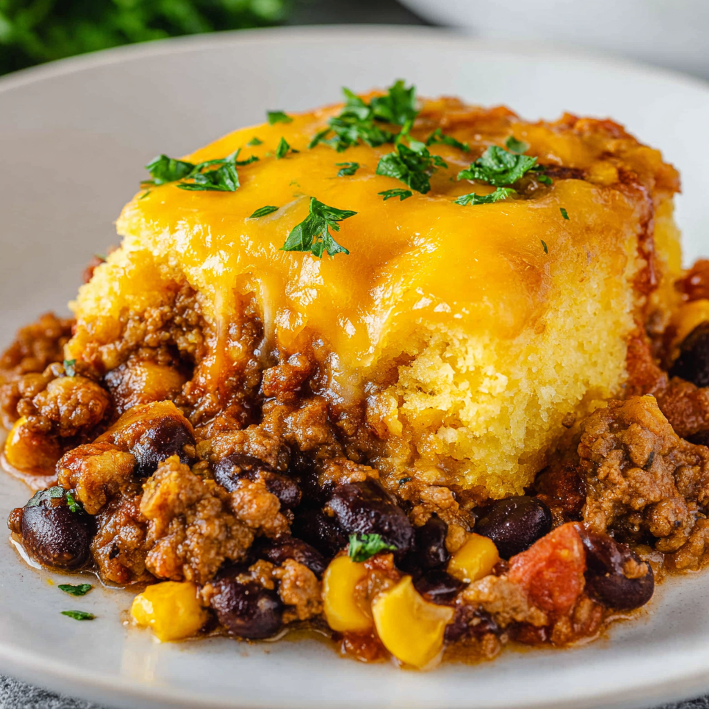 Skillet Turkey Cornbread Casserole