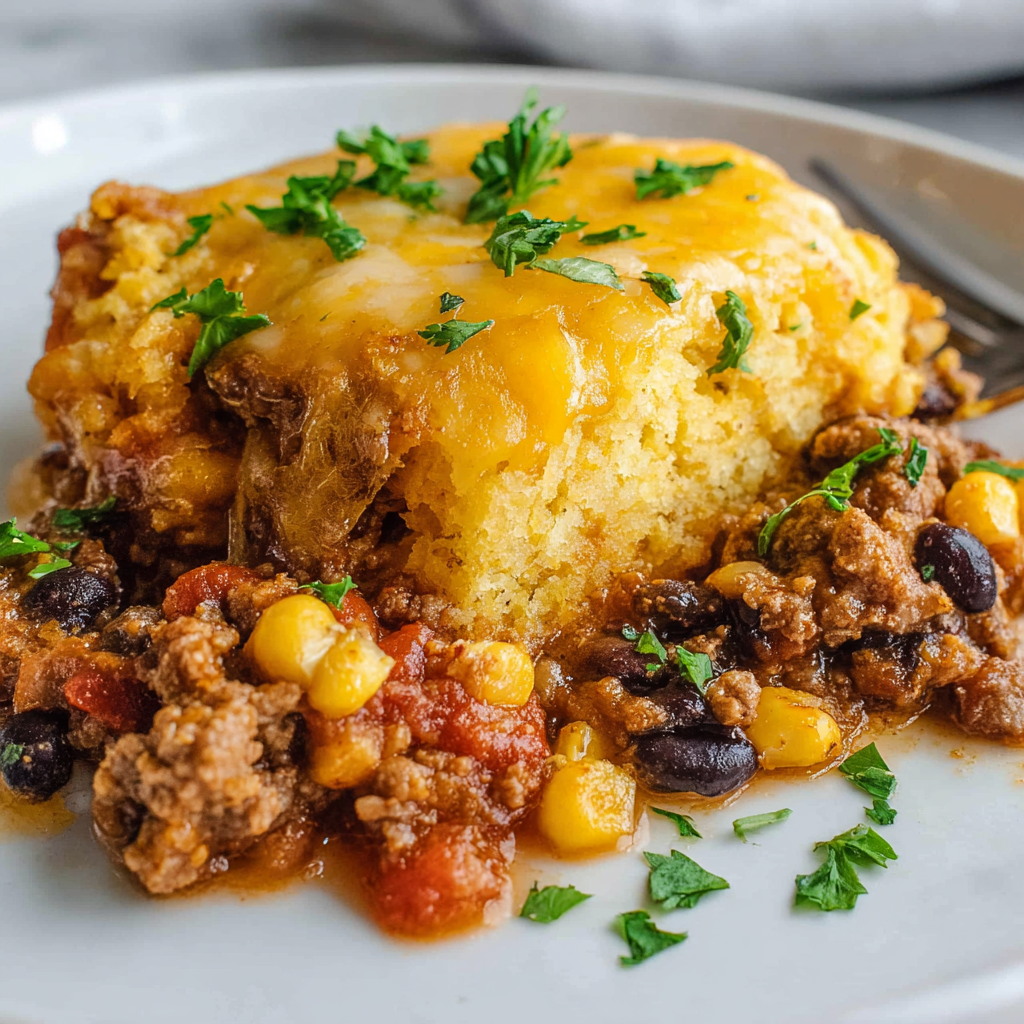 Skillet Turkey Cornbread Casserole