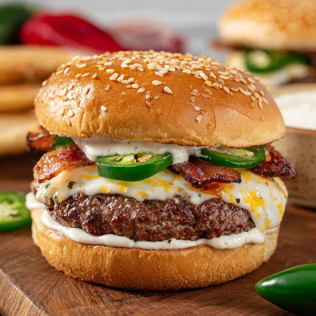 Jalapeno Popper Burgers