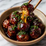 Korean BBQ Meatballs with Spicy Mayo Dip