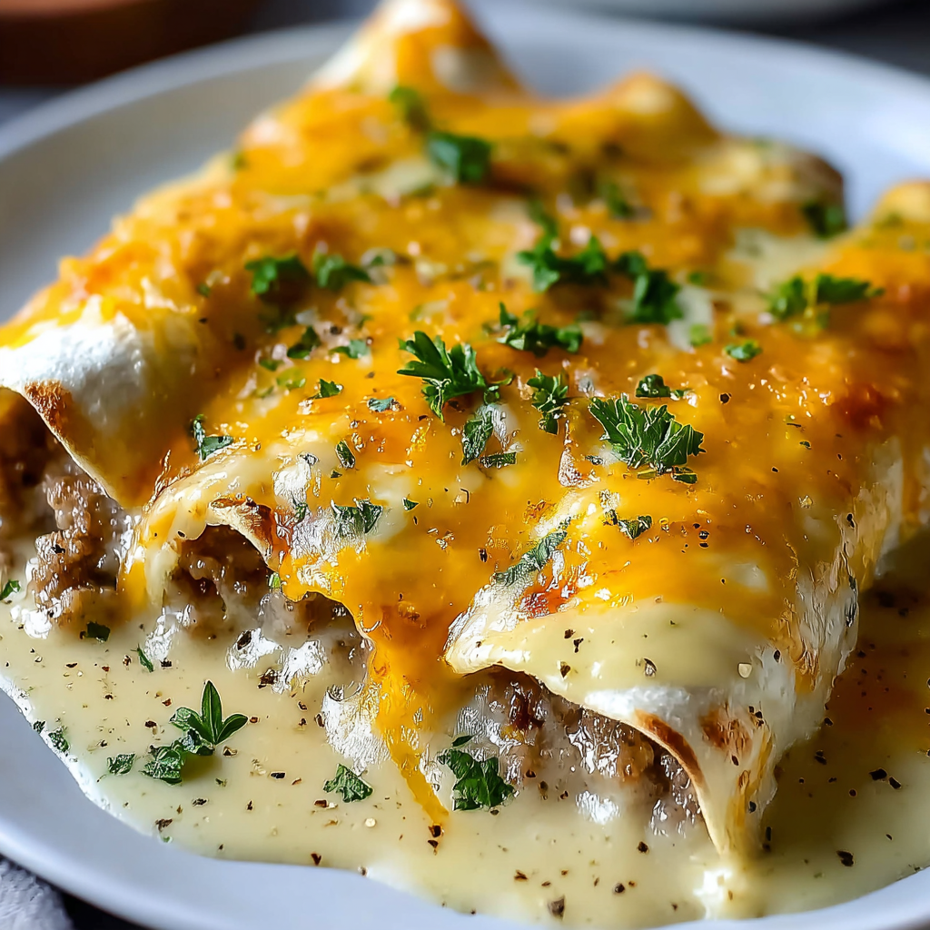 Enchiladas with Sausage Gravy