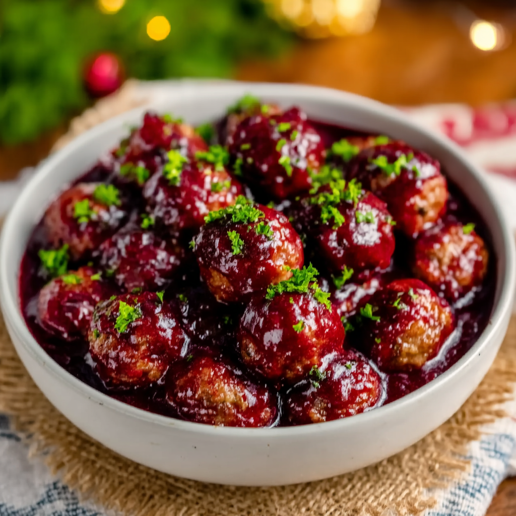 Christmas Cranberry Meatballs