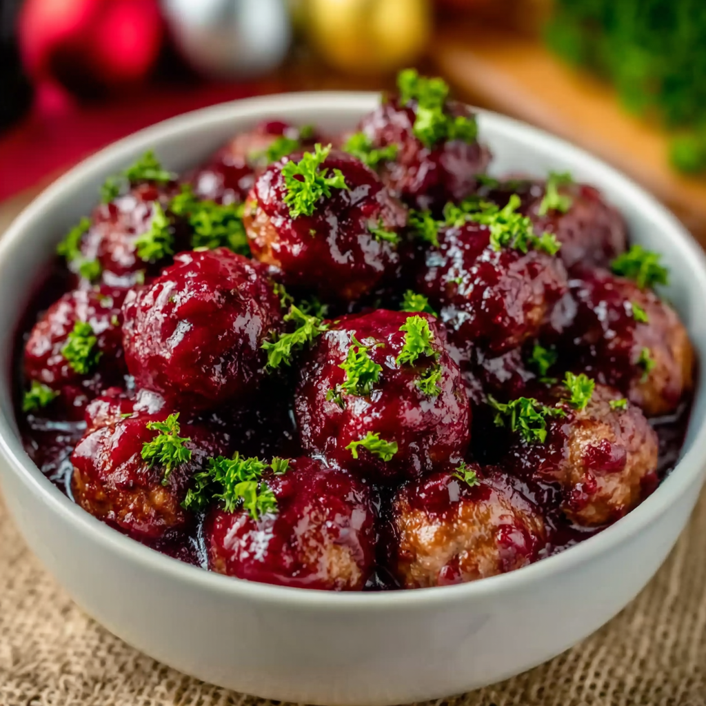 Christmas Cranberry Meatballs