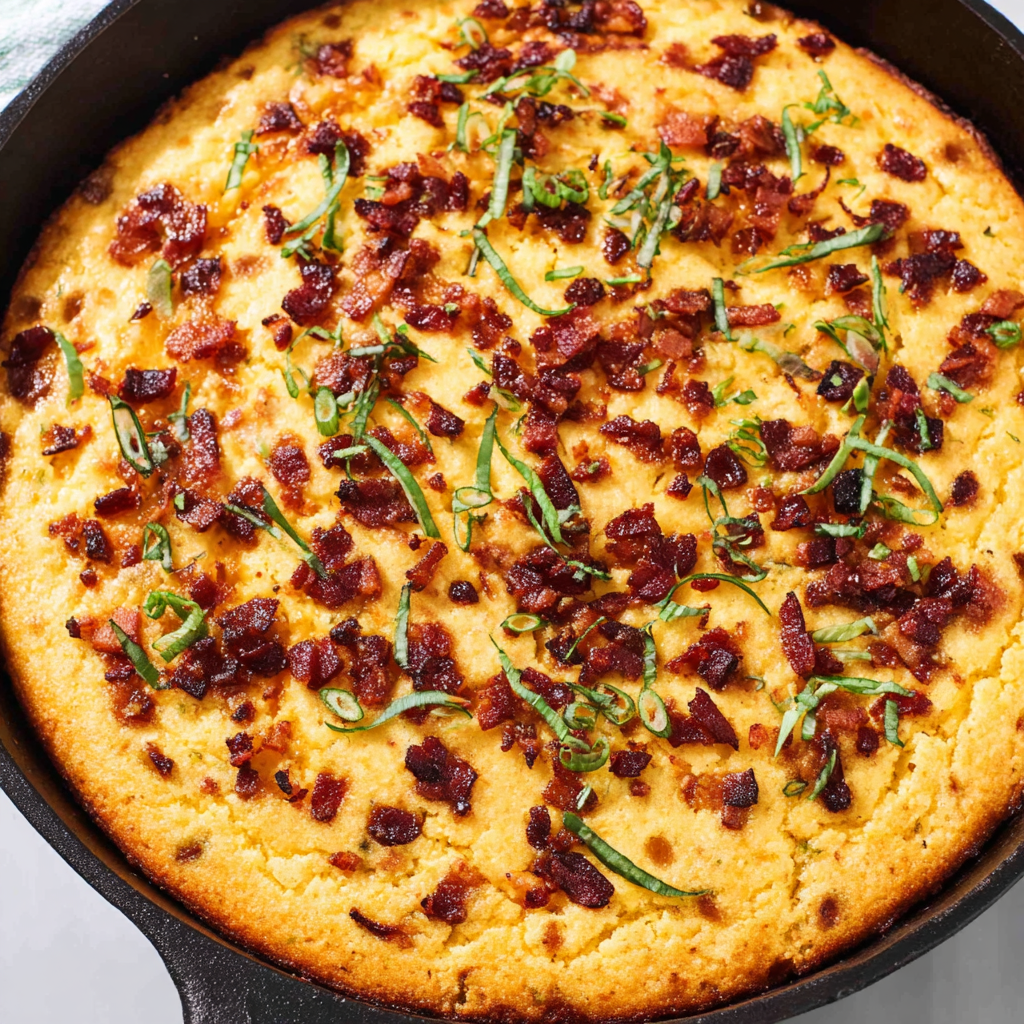 Skillet Pancetta Corn Casserole