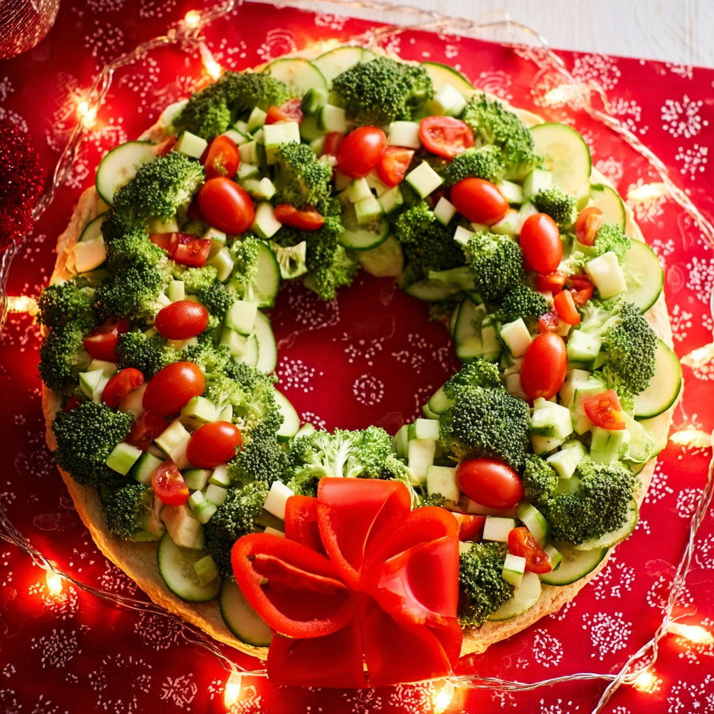 Holiday Pizza Wreath