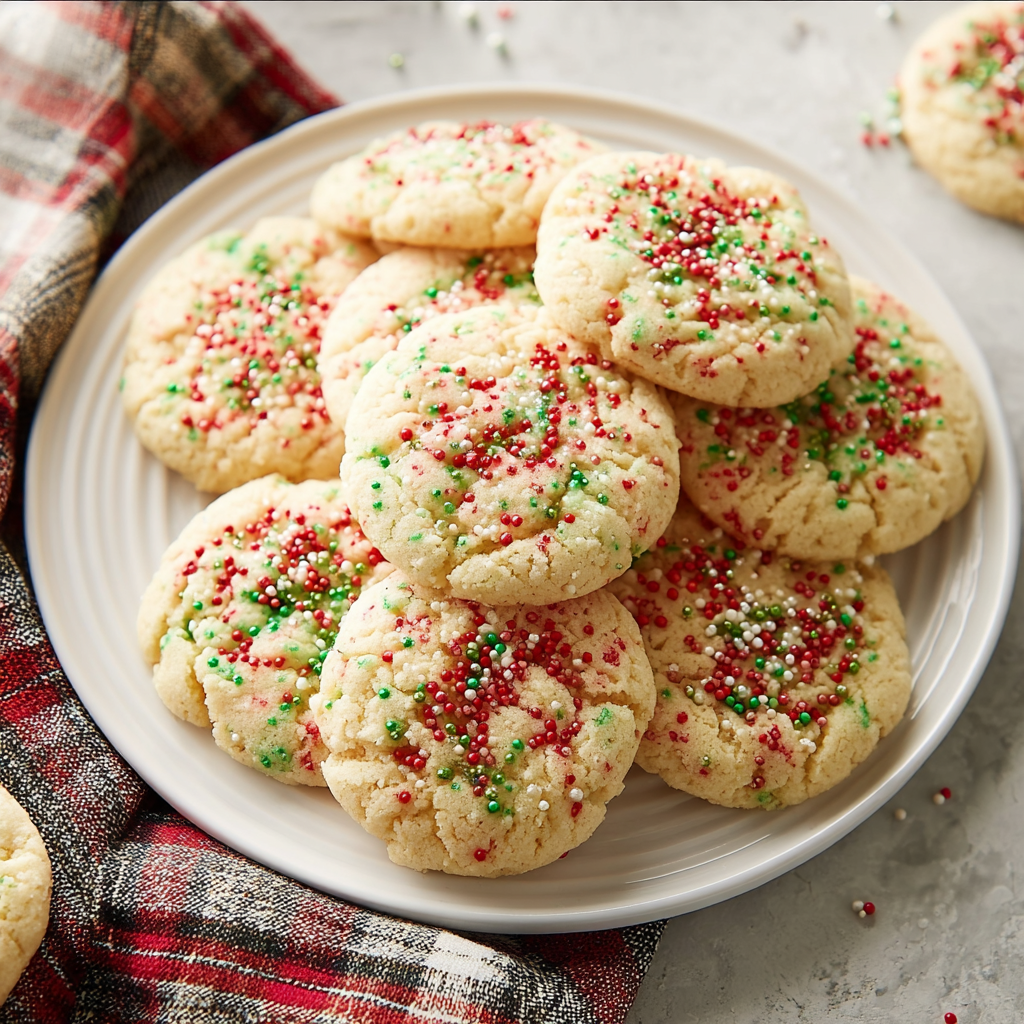 Christmas Sprinkle Cookies
