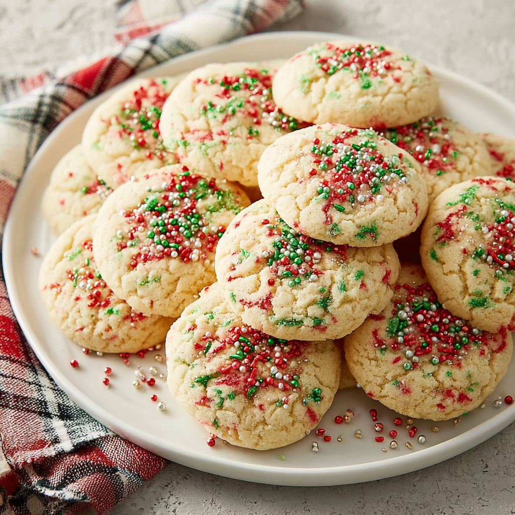 Christmas Sprinkle Cookies