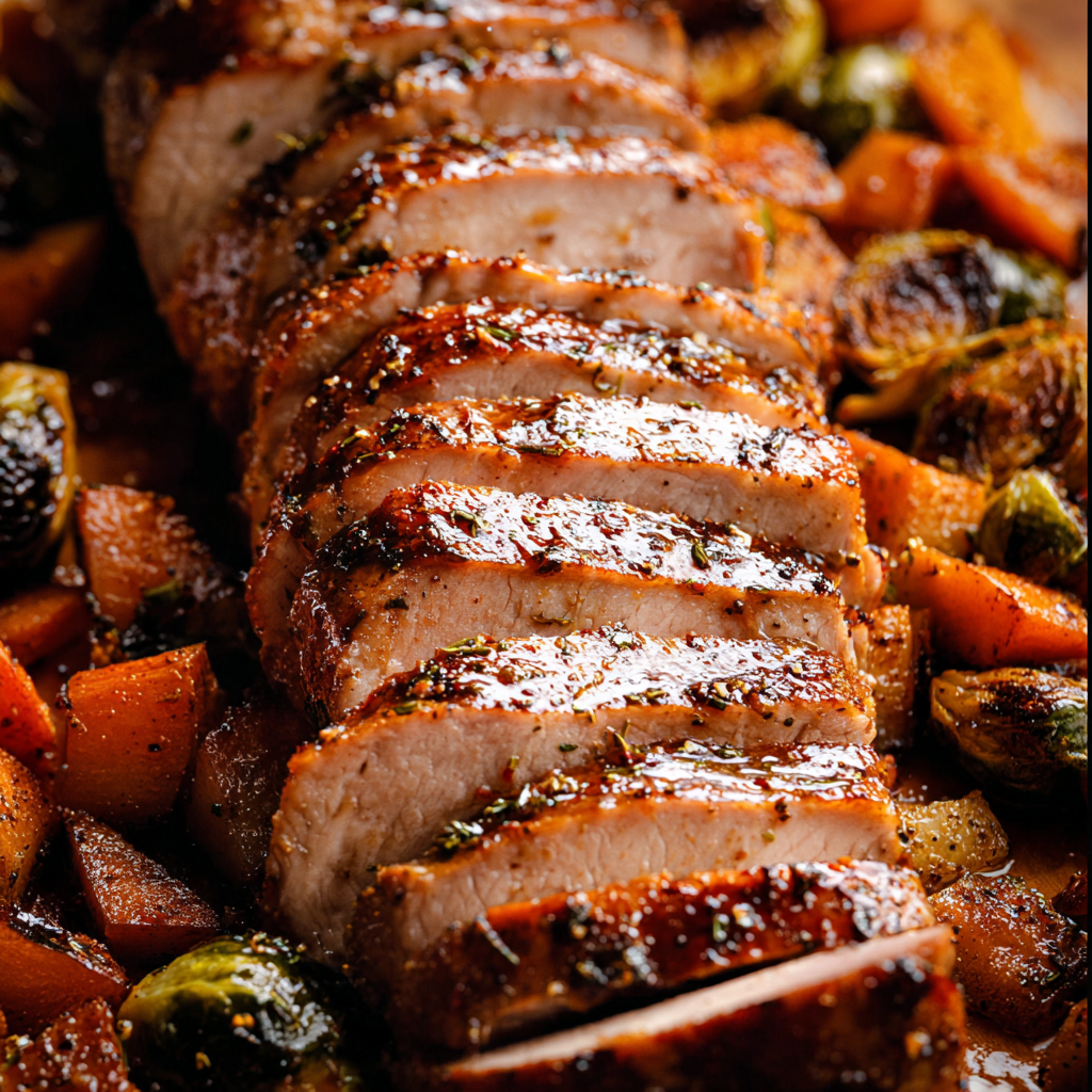 Tender and Juicy Pork Loin Roast Recipe with Honey Garlic Glaze