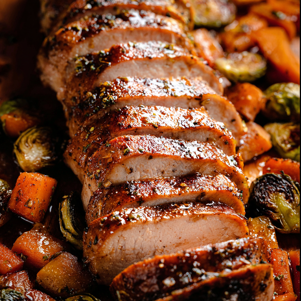 Tender and Juicy Pork Loin Roast Recipe with Honey Garlic Glaze