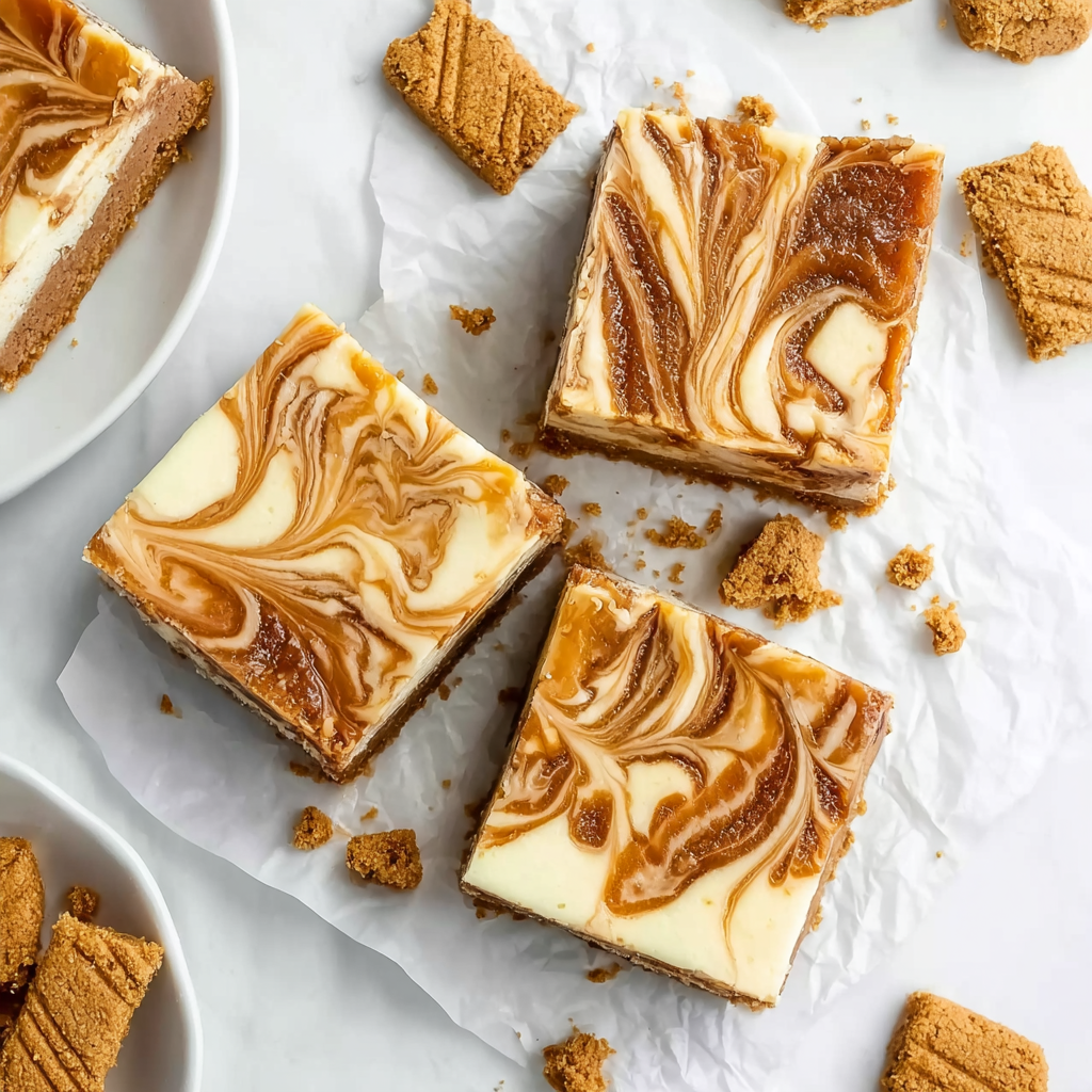 Creamy Gingersnap Cheesecake Bars