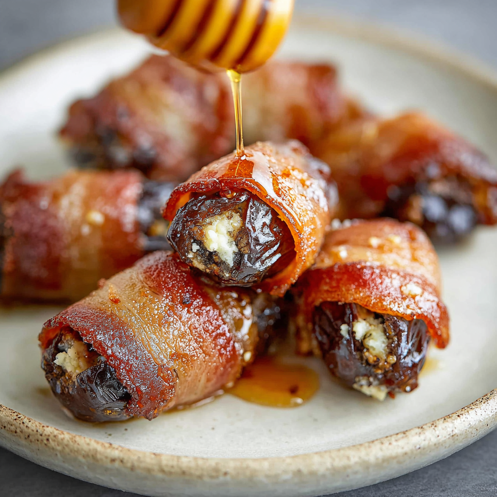 Bacon-Wrapped Dates with Honey Drizzle_01