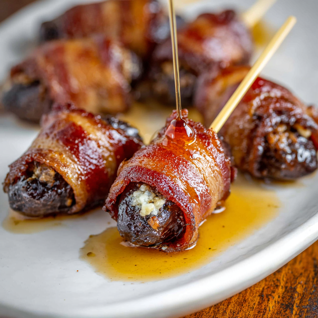 Bacon-Wrapped Dates with Honey Drizzle_02