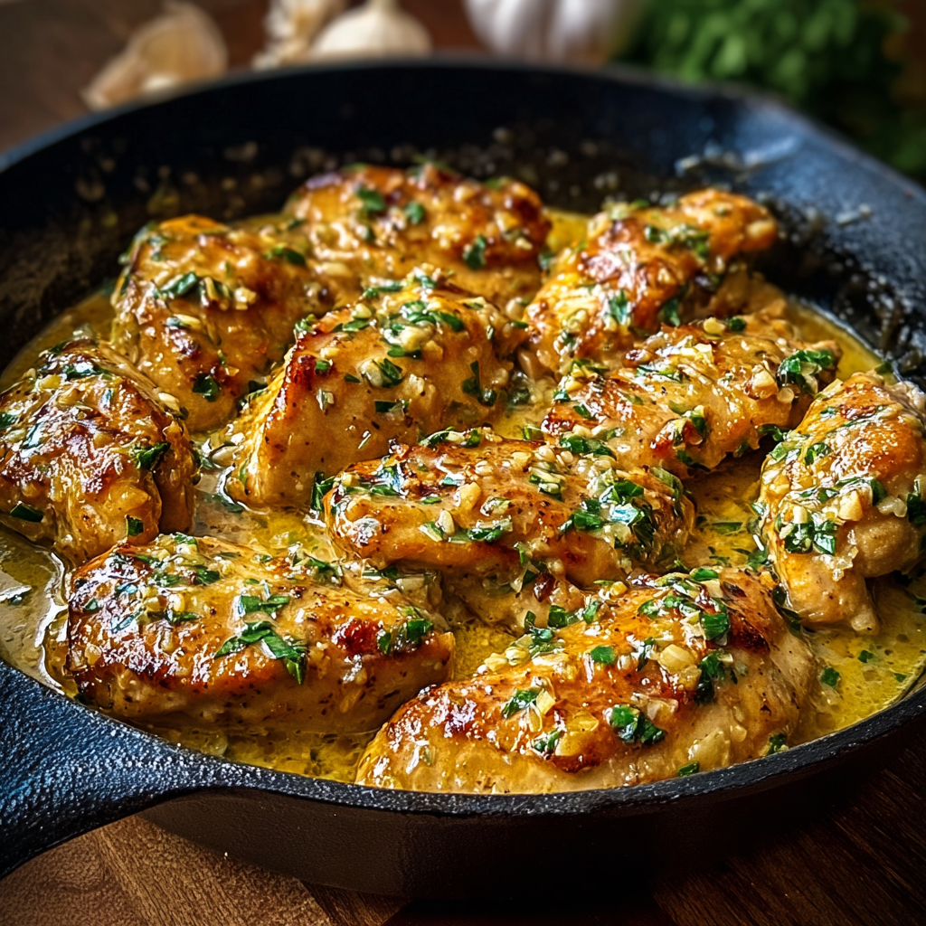Texas Roadhouse-Style Garlic Butter Chicken Skillet_02